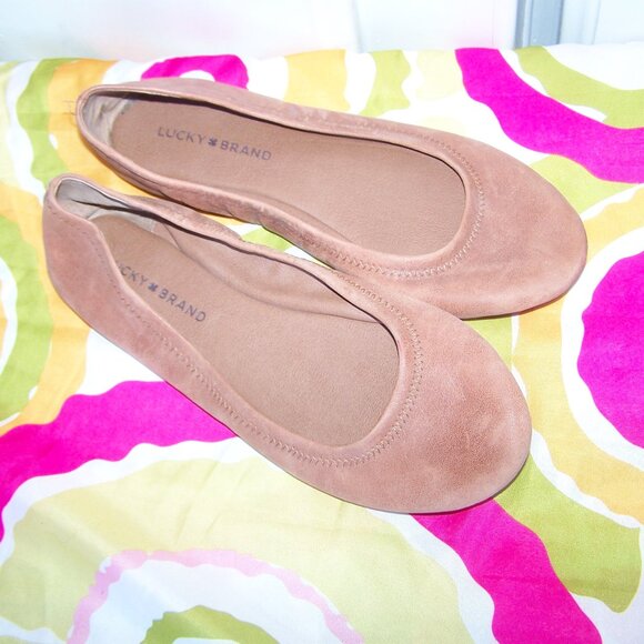 Lucky Brand Tan Flats Sz 9 - Picture 1 of 5